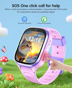 Montre intelligente pour enfants, rose et violette, avec appel téléphonique, bracelet coloré, application de contrôle à distance, suivi - Product Image 6