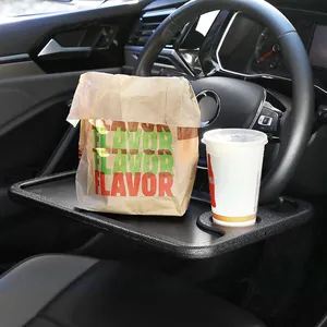 Car Steering Wheel Food Eating Laptop Table Tray Plastic Auto Car Steering Wheel Desk
