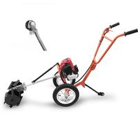 Desbrozadora Manual de 51.2cc, Cortadora de Césped de 2 Tiempos con Dos Ruedas