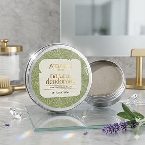 Crema desodorante natural orgánica de lavanda y salvia sin aluminio, protección contra el olor. - Product Image 5