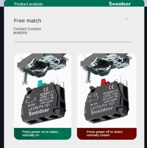 Işıklı kontrol düğmesi ile XB4/P4Precision-Adjustment döner seçici anahtarı, 2 vitesli/3 vitesli dişli, çoklu gösterge rengi - Product Image 5