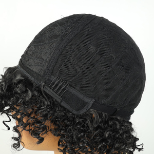 Perruque afro synthétique courte bouclée résistante à la chaleur en fibre haute température - Product Image 3
