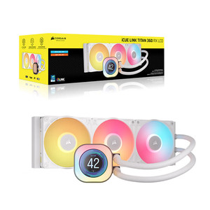 Refroidisseur de processeur Icue <span class=keywords><strong>Link</strong></span> Titan 360 Rx Lcd intégré à refroidissement liquide 360° avec ventilateur à lévitation magnétique et effets d'éclairage intelligents - Product Image 6
