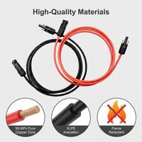 Conectores de Cable para Panel Solar de Cobre Personalizados, Cable de Extensión de Batería de Corriente Continua SAE de 4 mm2 y 6 mm2, Cable Solar Fotovoltaico de 6 mm