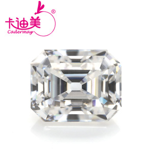 Cadermay Jewelry Radiant Moissanite Gemstone D Color Rectangle Shape Lab Created For Jewelry Making - Product Image 3