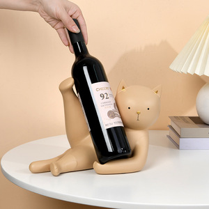 Cat Wine Rack Resin Bottle Holder Modern Decor For Living Room Tabletop Display Gift - Product Image 3