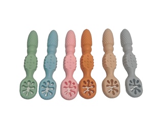 Juego de Cucharas para Masticar Libres de BPA, con Punta Suave, de Silicona de Grado Alimenticio, Aptas para Lavavajillas, Ecológicas, para Bebés y Niños, Utensilios para la Hora de Comer, Regalo - Product Image 1