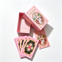 Tarjetas de Tarot Oracle con Lámina Rosa, Personalizadas con Logotipo, de Lujo y Duraderas, al por Mayor, con Guía, Impresión Personalizada OEM