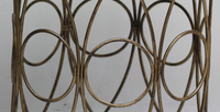 Nouveau Style Offre Spéciale table de Console moderne en métal avec miroir, ensemble de deux décorations pour la maison