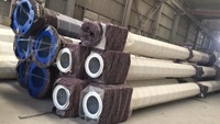 TIANHUANG Poteau d'éclairage extérieur conique à bras unique en acier Q235B, finition galvanisée à chaud, hauteur 3M-12M, installation facile, garantie 3 ans