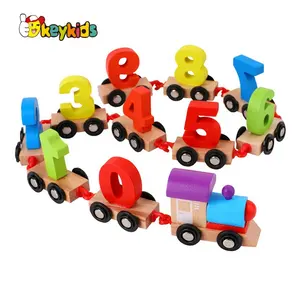 wholesale educational wooden number train toy for children W04A427