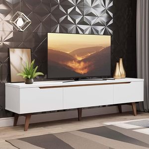 <span class=keywords><strong>75</strong></span> <span class=keywords><strong>pouces</strong></span> dernier design moderne unité de sol meuble TV design simple mobile meuble TV blanc pour le salon - Product Image 2