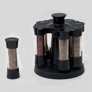 Botol bumbu dapur, rak toples putar 16 botol perlengkapan dapur kreatif botol sabun bumbu untuk bumbu - Product Image 5