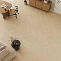 Parquet en bois d'ingénierie multicouche 600x92mm, chevron, chêne frêne blanc, écologique ENF