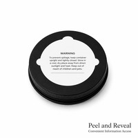 Étiquettes autocollantes personnalisées imperméables circulaires multicouches pliables à décoller et révéler pour l'emballage des pots de cosmétiques et de soins de la peau