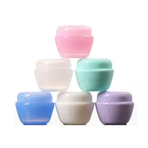 Tarro de crema de plástico con forma de seta, colorido, cosmético, con tapas, tamaño pequeño, 5g, 10g