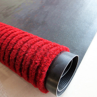 Tapis de sol commercial pour hôtel, fabriqué à la machine, écologique, pour escalier, bureau, couloir, en PVC antidérapant à double rayures, en promotion