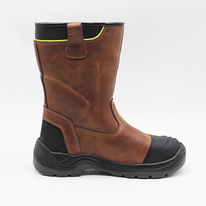 <span class=keywords><strong>Stivali</strong></span> Alti in Pelle Crazy Horse di Buona Qualità per Uomo e Donna, per Uso in Fabbrica e Cantiere, Autunno Inverno Estate - Product Image 1