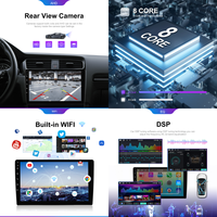 Radio Mobil Android Podofo 2 Din Layar Sentuh IPS 9'' 4+4Core 6+128GB Stereo Mobil Carplay Android Auto GPS WiFi FM RDS DSP BT USB