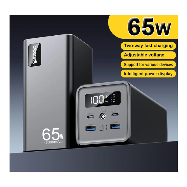 New High Capacity Dc 65w Laptops Powerbank 30000mah Portable Phone Charger Battery Pd 100w 20000mah 60000mah Power Bank Laptop