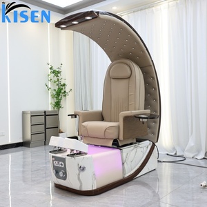 KISEN - Équipement de salon de manucure haut de gamme en bois - Chaises de pédicure électriques inclinables - Chaise de spa de luxe avec lavabo - Product Image 1