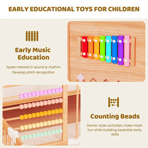 Grande pannello colorato in legno pieghevole regolabile in legno per bambini box recinzione per bambini - Product Image 3