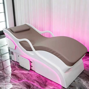 Table de massage moderne pour salon de beauté, lit de lavage facial, table de soin pour cils, manucure, tatouage, avec rangement - Product Image 1