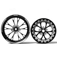 Nouvelles jantes forgées sur mesure pour la course de dragster (avant/arrière étroites) (15x3.5/17x3.5/15x4/17x4) + Jantes arrière Beadlock (15x10/17x10.5/18x12)