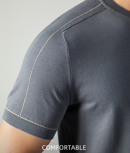 T-shirt en maille légère 14 Gauge Soie Lyocell pour homme, personnalisé, décontracté, respirant, sous-vêtement, vente en gros, qualité supérieure, doux - Product Image 2