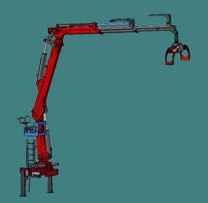 Gru con Pinza per Tronchi Montata su Camion |   Macchina Forestale con Braccio Telescopico Idraulico - Product Image 2
