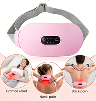 Günstiger Großhandel USB-Aufladbarer Menstruationsgürtel Bauch-Vibrationsmassagegerät mit Wärmekompresse zur Linderung von Periodenschmerzen