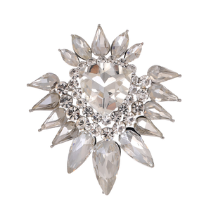 Spilla a Fiore in Lega Placcata Oro con Strass e Cristalli, per Bambini e Donne, per Feste, Matrimoni, Moda, Stile Retrò, Regalo, Vendita all'Ingrosso - Product Image 5