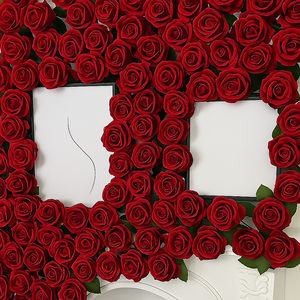 Hoa hồng nhung giả thân đơn, làm thủ công, chất liệu vải giả, dùng trang trí đám cưới, quà tặng ngày lễ tình nhân - Product Image 2