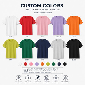 Camiseta Unisex de 300G con Logotipo Personalizado, Mezcla de Algodón Sorona Premium, Manga Corta, Suave, Transpirable, Venta al Por Mayor, Tallas S-4XL - Product Image 3