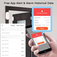 Sensor de Puerta Inalámbrico UEMON Smart Home Tuya WiFi con Batería, Alarma de Seguridad Compatible con Alexa/Google Home