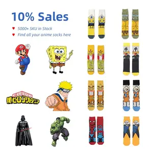QUENTIN super héroe Mario calcetines Marvel anime personaje comic calcetines algodón dibujos animados calcetines con diseños animados al por mayor