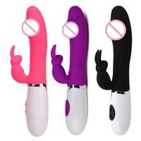 2-in-1 Leistungsstarker Rabbit-Dildo-Vibrator für Erwachsene USB-Stromversorgung G-Punkt Echt Stoßender Vibrator für Frauen