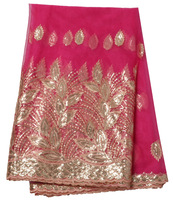 Tissu de robe en dentelle africaine en tulle brodé et pailleté, polyester/coton, 90 couleurs