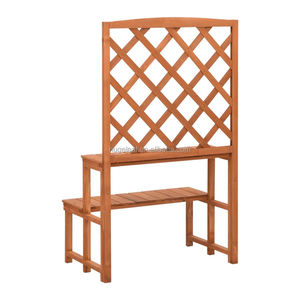 Support de rangement pour pots de fleurs, treillis de jardin, étagère de présentation pour plantes, support en bois pour plantes d'extérieur, décoration de jardin - Product Image 3