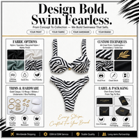 Nouveau Maillot de Bain Sexy Personnalisé OEM Professionnel Fabricant Faible MOQ Luxe Imprimé avec Armatures Push-up Bikini Tenue de Plage