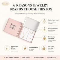Boîte d'expédition personnalisée pour bijoux avec insert en papier pour collier, boucles d'oreilles, bague – Emballage et expédition pour petites entreprises et boutiques