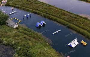 <span class=keywords><strong>Parc</strong></span> <span class=keywords><strong>aquatique</strong></span> Sup Obstacle Arche <span class=keywords><strong>aquatique</strong></span> gonflable Tunnel flottant gonflable Arche d'entraînement pour paddleboard pour la course de SUP - Product Image 5