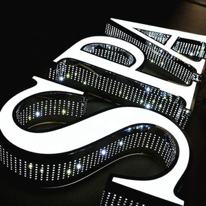 <span class=keywords><strong>Signe</strong></span> de magasin de tatouage en plein air 3D illuminé en métal lettre letreros luminoses led panneau acrylique logo <span class=keywords><strong>signe</strong></span> lumineux - Product Image 3