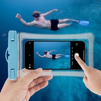 Sac étanche pour téléphone en TPU+ABS avec manchon de bras flottant, compatible écran tactile, sangle diagonale pour sports de plein air et voyages