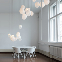 Lustres en verre suspension lampe salle à manger chambre chevet petit lustre design double escalier pedannt lumière hôtel hall