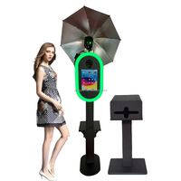 Portable Led Anneau Lumière Roamer Itinérance Photobooth Ipad Photo Booth Shell Selfie Stand Machine Kiosque Avec Flight Case Party