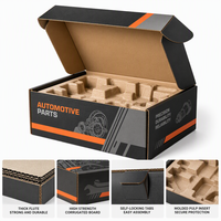 Boîtes en carton ondulé Kraft pour pièces automobiles moulées industriellement, avec inserts, pour boîtes en carton ondulé personnalisées avec boîte en carton ondulé noir