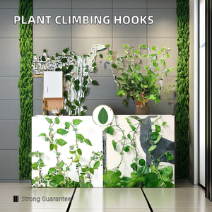 Self Adhesive Green Leaf ABS Plastic <strong>Climbing</strong> Wall Fixture Clips <strong>Wire</strong> Support Hook Vines <strong>for</strong> <strong>Planting</strong> with Grass - Product Image 4