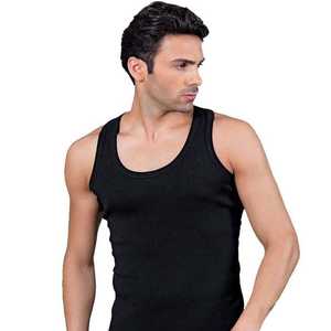 Passion Débardeur de gym côtelé à capuche pour homme Noir XL-Vêtements de sport en coton et polyester - Product Image 1