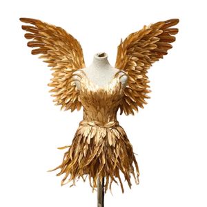 פופולרי נוצה כנפי זהב פופולרי ביצועים רציניים אביזרים לקוסים למבוגרים עבור תמונות חתונה ואירועים אחרים - Product Image 1